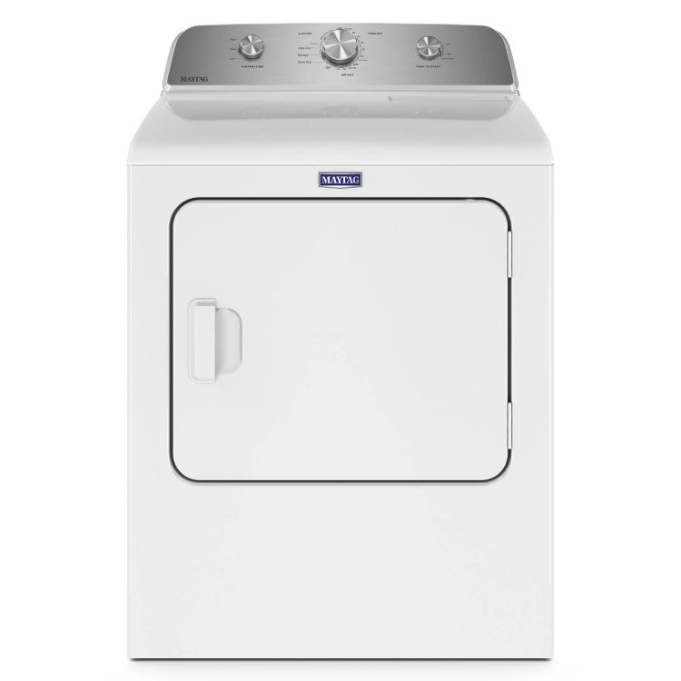 Maytag - 7.0 Cu. ft. Electric Dryer with Wrinkle Prevent - White - MadeInUSA