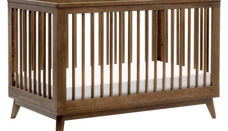 Babyletto Scoot 3-in-1 Convertible Crib with Toddler Bed Conversion Kit - Natural Walnut - MadeInUSA