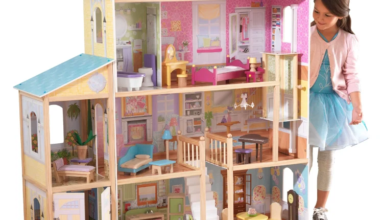 KidKraft Majestic Mansion Wooden Dollhouse with 34 Accessories - MadeInUSA