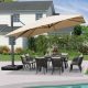 Purple Leaf 12 ft Square Patio Umbrella Large Outdoor Aluminum Umbrella Offset Umbrella with 360-Degree Rotation Cantilever for Garden Deck Backyard – MadeInUSA