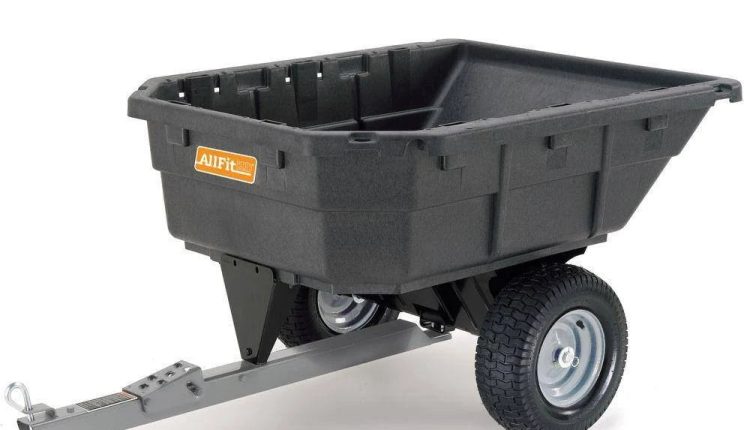 AllFitHD 12.5 Cu. ft. 1000 lb. Capacity Poly Swivel Dump Cart - MadeInUSA