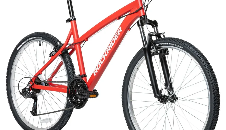 Decathlon Rockrider ST50, 21 Speed Aluminum Mountain Bike, 26, Unisex, Adult, Red, Medium - MadeInUSA