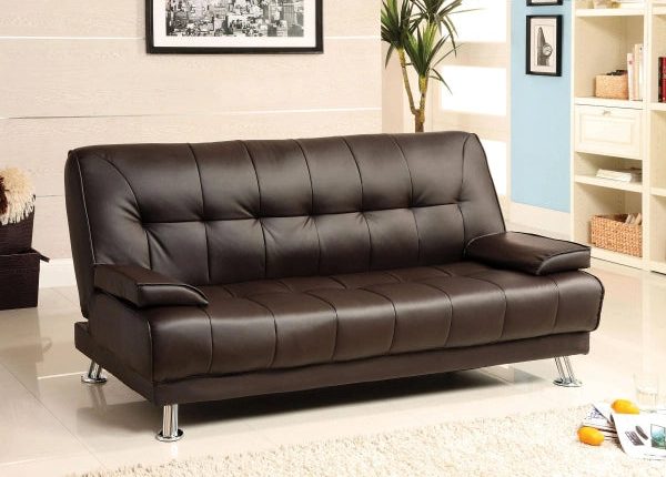 Beaumont Leatherette Futon Sofa - MadeInUSA