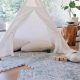 House of Noa Little Nomad Play Mat L Ula in Indigo Size 4×8 – MadeInUSA