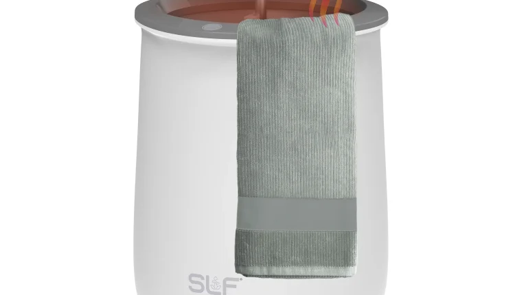 SLF Luxury Towel Warmer, 20L Electric Hot Towel Warmer Bucket, Fits Up to Two 40x70 Oversized Towels, 18.5 x 13 in, White - MadeInUSA