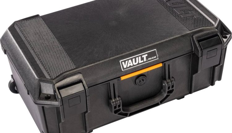 Pelican V525 Vault Rolling Case with Foam, Black - MadeInUSA
