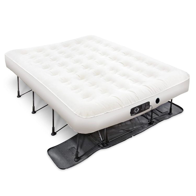 Ivation EZ-Bed Queen Air Mattress with Built in Pump, Deflate Defender Technology Inflatable Mattress - MadeInUSA