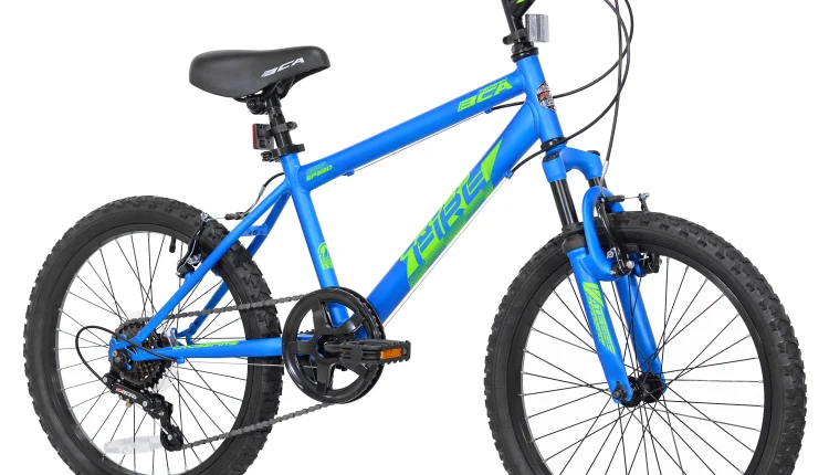 BCA 20 inch Crossfire 6-Speed Boy's Mountain Bike, Blue/Green - MadeInUSA
