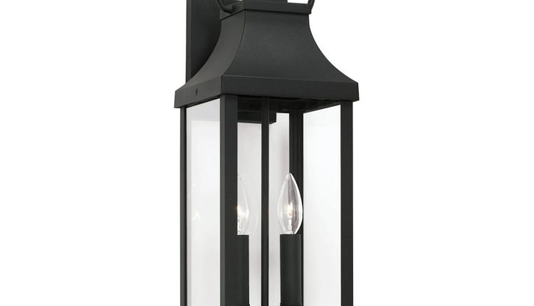 Capital Lighting 946421BK Bradford 2 Light Outdoor Wall Lantern Black - MadeInUSA