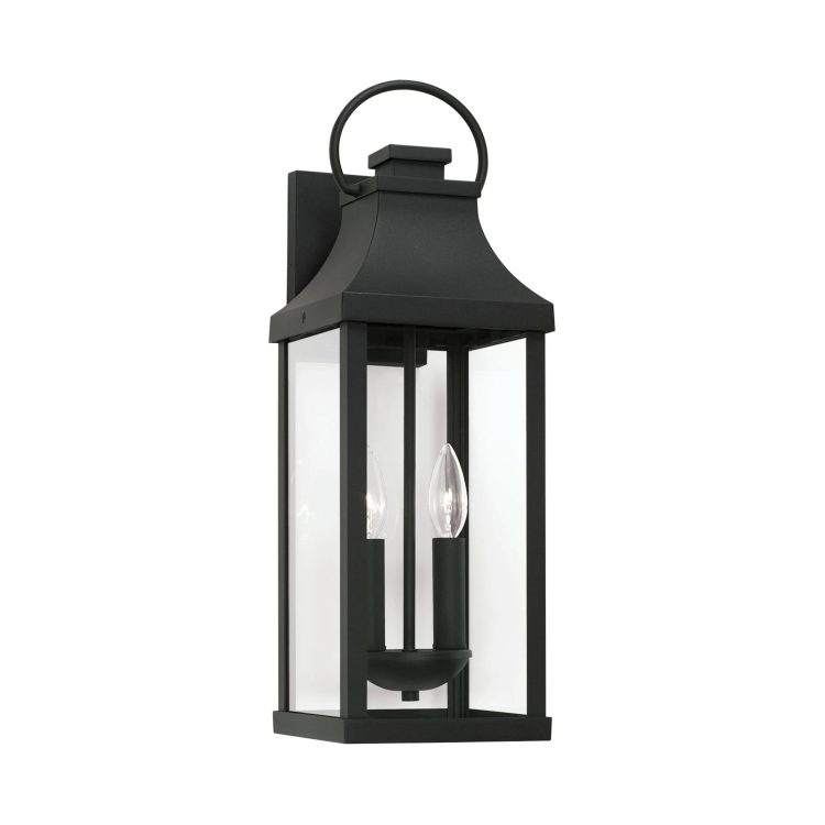 Capital Lighting 946421BK Bradford 2 Light Outdoor Wall Lantern Black - MadeInUSA