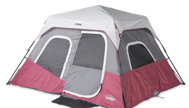 Core Instant Cabin 11 x 9 Foot 6 Person Cabin Tent with Air Vents and - MadeInUSA