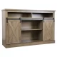 ZIQIAN TV Stand Sliding Barn Door Farmhouse Wood Entertainment Center, Storage Cabinet Table Living Room with Adjustable Shelves for TVs Up to 65″, Reclaimed Barnwood – MadeInUSA