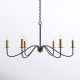 Ableton 6 – Light Candle Style Classic / Traditional Chandelier Birch Lane Finish: Black/Brass, Size: 25″ H x 48″ W x 48″ D – MadeInUSA