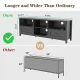 Black 70 in TV Stand for TVs up to 80″, Large Classcial TV Cabinet, Modern Entertainment Center with Drawers for 55 65 70 75 inch TV Stand, Wood Cabinet Media Console for Living Room, Bedroom – MadeInUSA