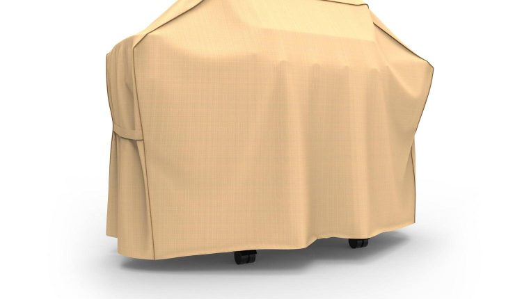 Budge Large Tan Patio Outdoor BBQ Grill Cover, Sedona