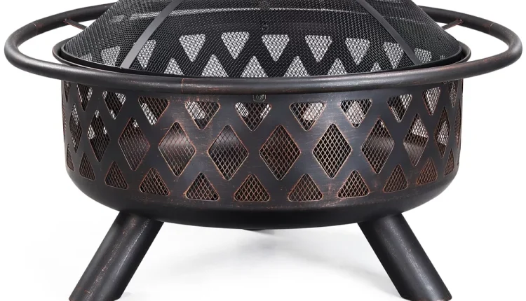 Renwick 36 Round Metal Finish Iron Fire Pit - MadeInUSA