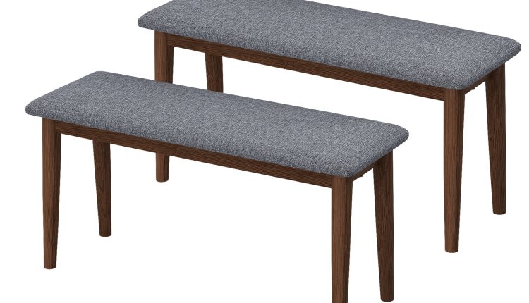 Retro Upholstered Benches Set - 29.54 - Upgrade Dining Space - MadeInUSA