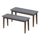 Retro Upholstered Benches Set – 29.54 – Upgrade Dining Space – MadeInUSA