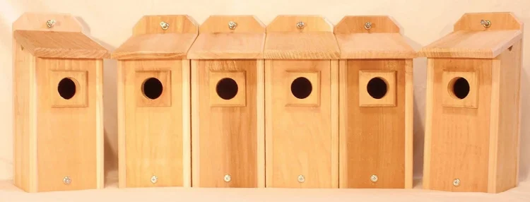 6 Cedar Bluebird Houses - MadeInUSA