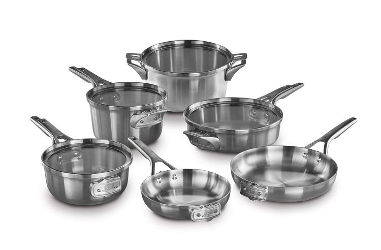 Calphalon Premier 10-pc. Space-Saving Stainless Steel Cookware Set - MadeInUSA