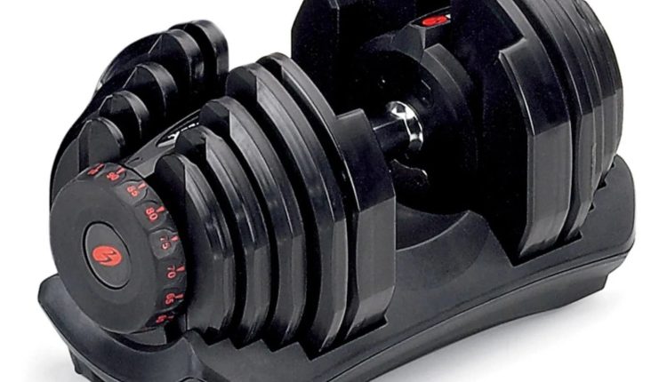 Bowflex SelectTech 1090 Adjustable Dumbbell, 10-90 lbs, Black - MadeInUSA
