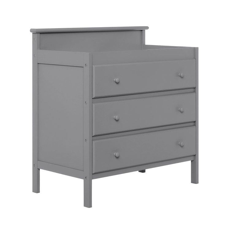 Dream on Me Mason Modern Changing Table with Free Changing Pad in Steel Grey - MadeInUSA
