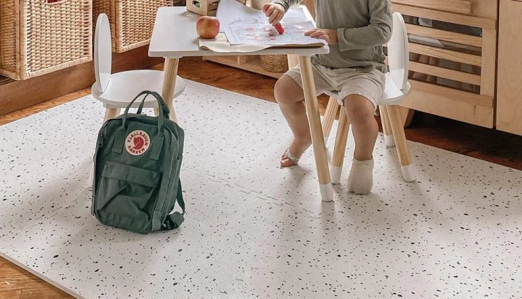 Terrazzo Play Mat Nordic Pale Grey - MadeInUSA