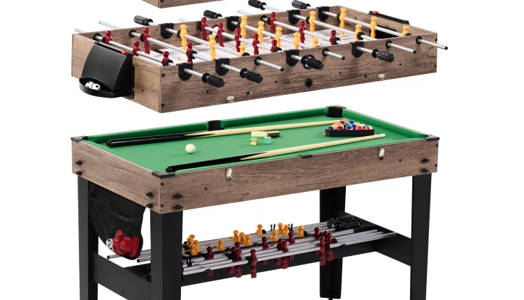 MD Sports 48 Combo Air Powered Hockey, Foosball, and Billiard Game Table - MadeInUSA