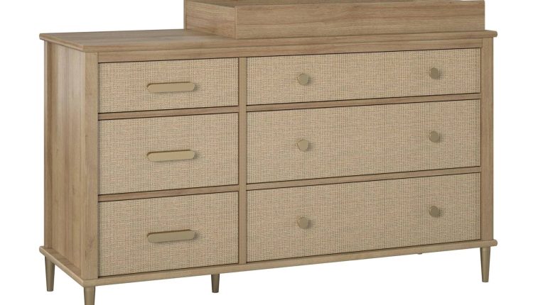 Little Seeds Shiloh Wide 6 Drawer Convertible Dresser and Changing Table - MadeInUSA