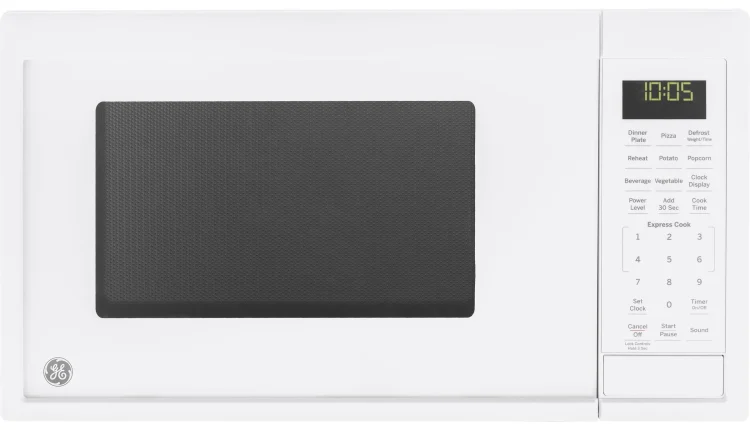 GE? 0.9 Cubic Foot Capacity Countertop Microwave Oven, White, JES1095DMWW - MadeInUSA