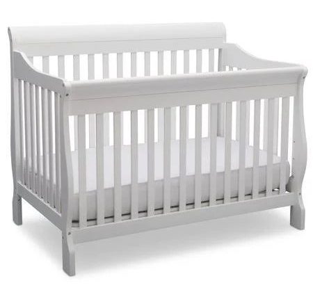 Delta Children Canton 4- in-1 Convertible Crib Bianca White - MadeInUSA