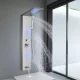 Zovajonia LED Shower Panel Tower System, 6-Functions Stainless Steel Shower Tower Waterfall ShowerheadShower Jets, Rain Shower System Brushed Nickel – MadeInUSA