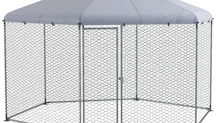 PawHut 13.1 ft x 11.4 ft Chicken Coop for 10-15 Chickens, Ducks, Rabbits - MadeInUSA