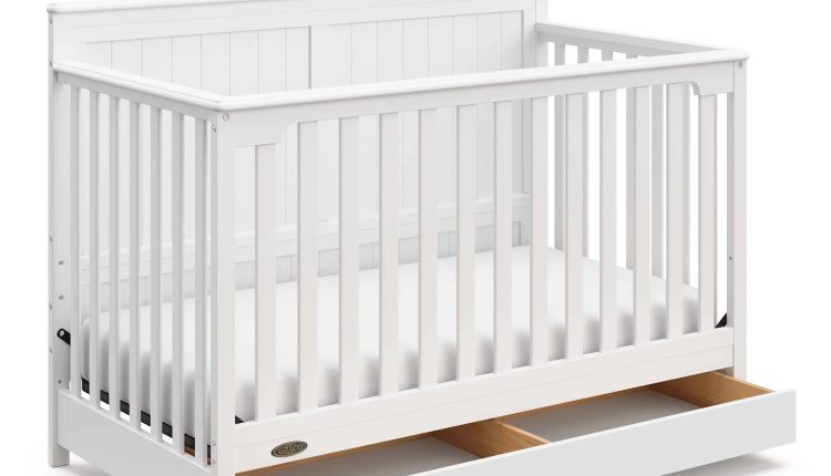 Graco Hadley 4-in-1 Convertible Crib with Drawer - Pebble Gray - MadeInUSA