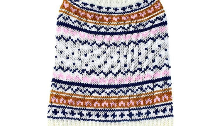Midlee Berklee Fair Isle Dog Sweater