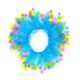Midlee Blue Birthday Pom Pom Dog Collar