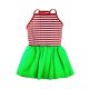 Midlee Christmas Stripe Tutu Large Dog Dress