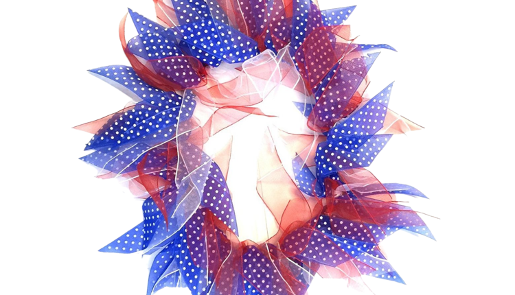 Midlee Patriotic Dots 4th of July Dog Collar